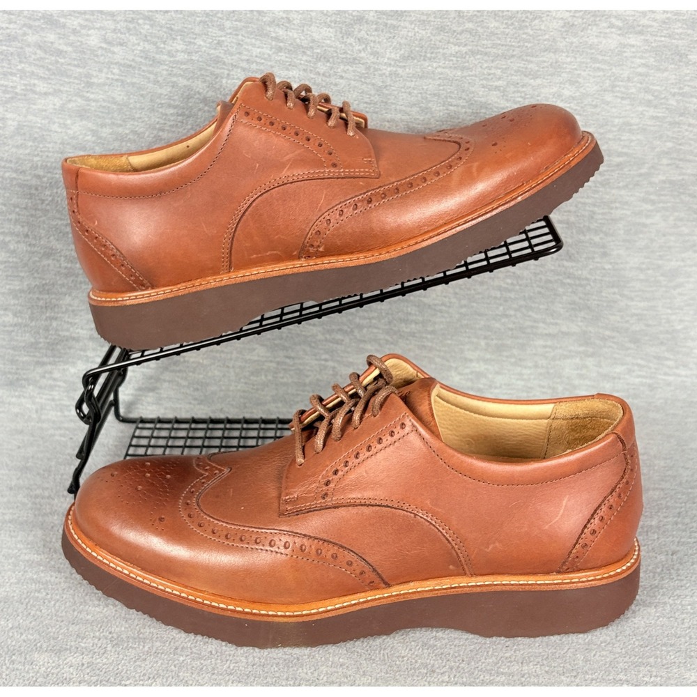 Samuel Hubbard Tipping Point Shoes Mens 8  M Brown Leather Wingtip Baroque